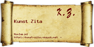 Kunst Zita névjegykártya
